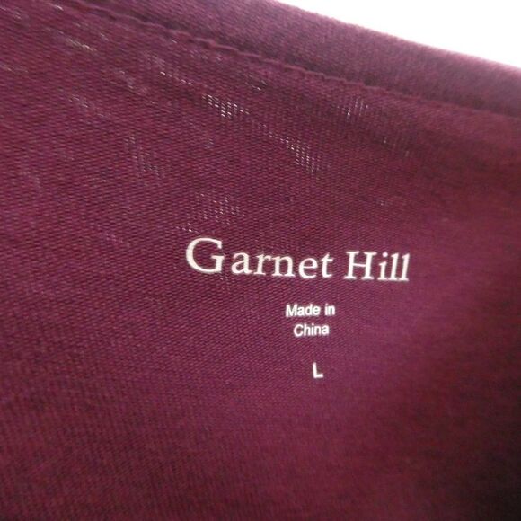 Garnet Hill Juliet Faux Wrap V Neck Draped Ruched Long Sleeve Blouse Top Purple - Picture 9 of 12